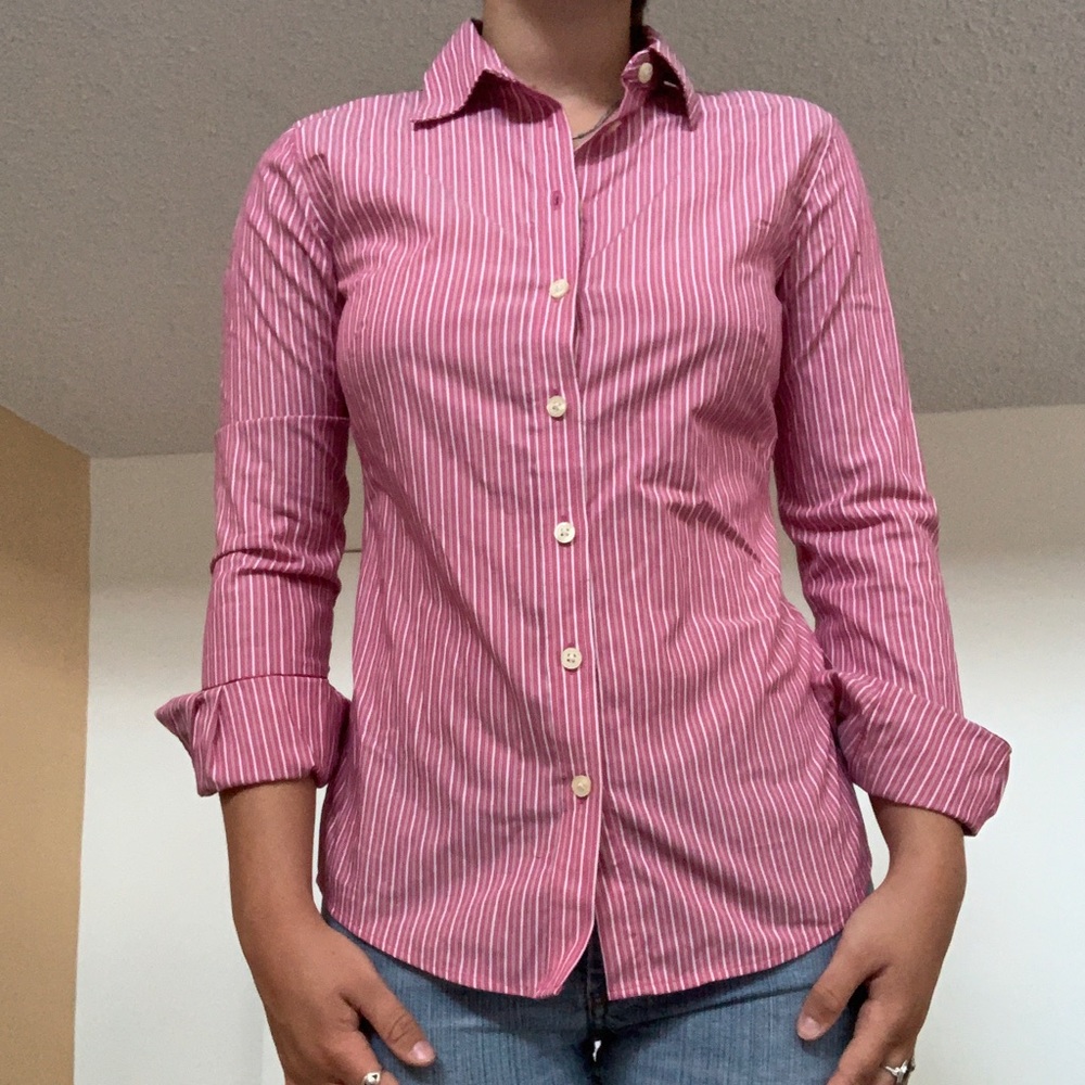 Banana republic pink button down